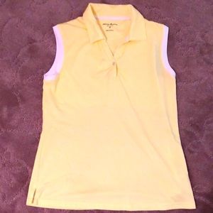 Lemon yellow women’s golf polo
